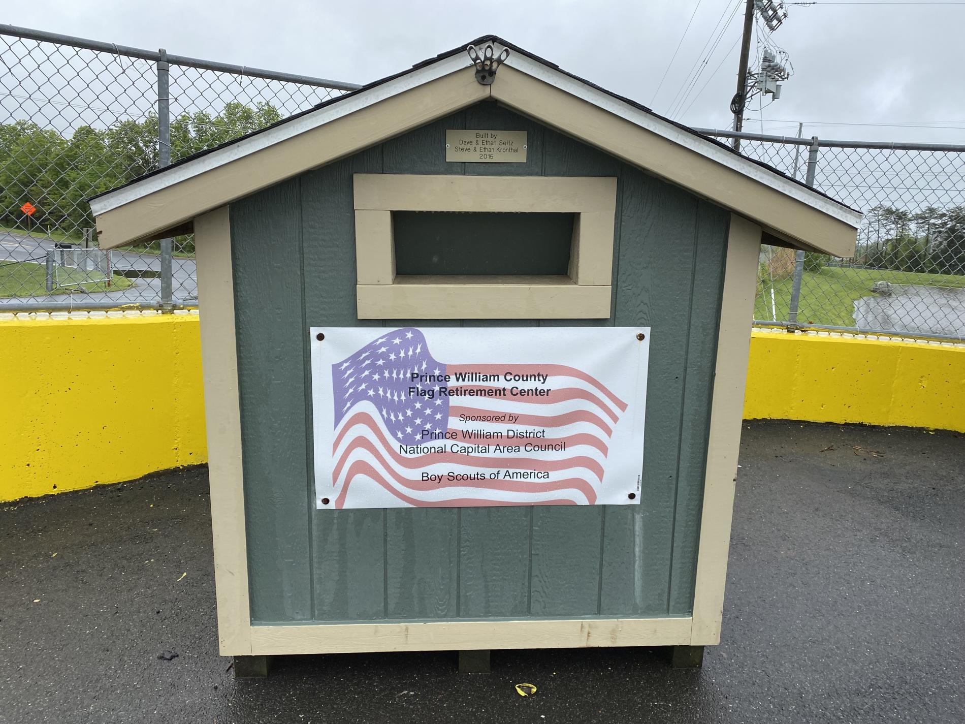 Flag Collection Bin at Balls Ford Road 